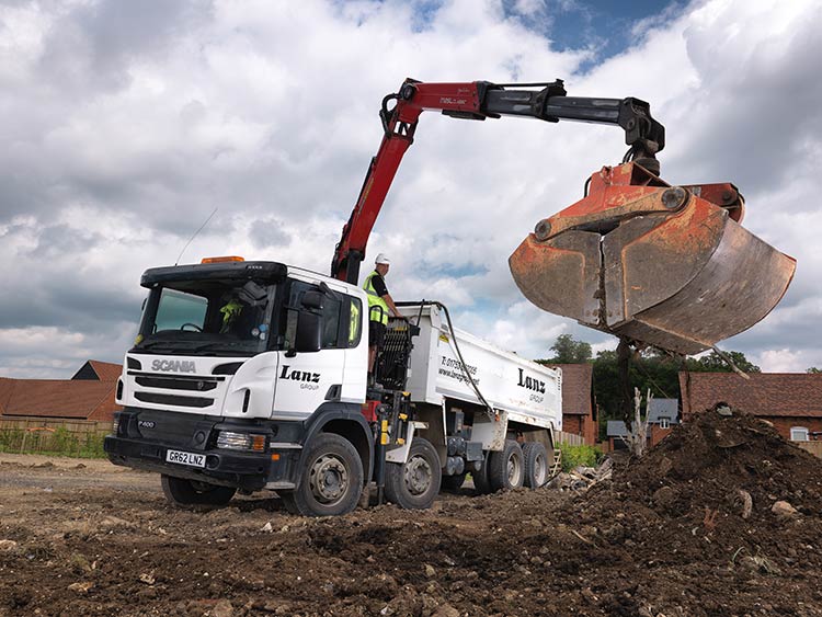A Lanz Group grab lorry for muck away