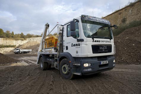 A skip hire lorry in Berkshire