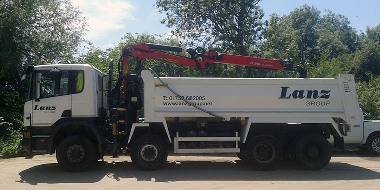 A Lanz Group grab lorry with CLOCS safety equipment